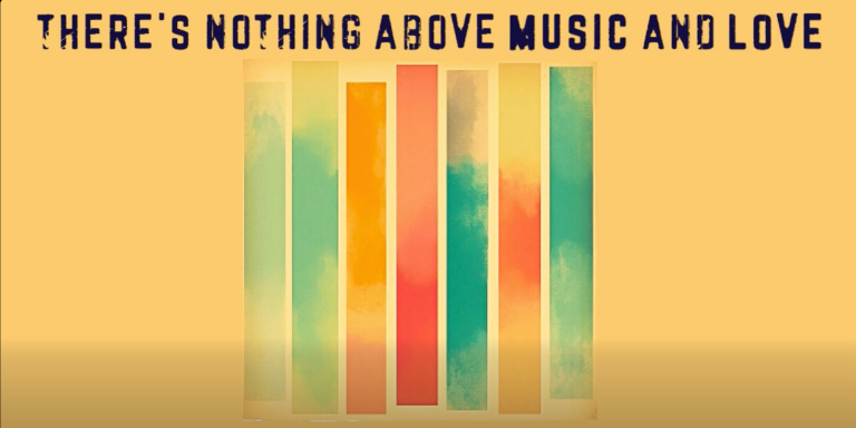 Artwork for the cover of the a new track release for Earth-O-Naut, There's Nothing Above Music and Love, reviewed by Joanna Long