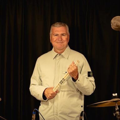 Image of Steve White, drummer, for Joanna Long's interview with Steve about collaboration with Earth-O-Naut for Echoes In Ink