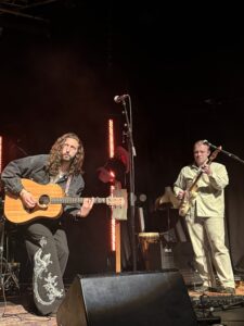 Photo of George Bailey and Sam Kennedy performing at Soundcheck, ARC, Stockton in May 2026, supporting George Bailey Band, reviewed by Joanna Long of Echoes In Ink