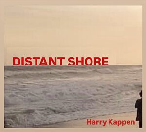 Coevr artwork for single release, 'Distant Shore', from Harry Happen, reviewed by Joanna Long of Echoes In Ink