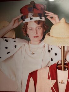 Photo of Vivienne Westwood taken by Joanna Long at the exhibition at The Bowes Museum, reviewed for Echoes In Ink 2026