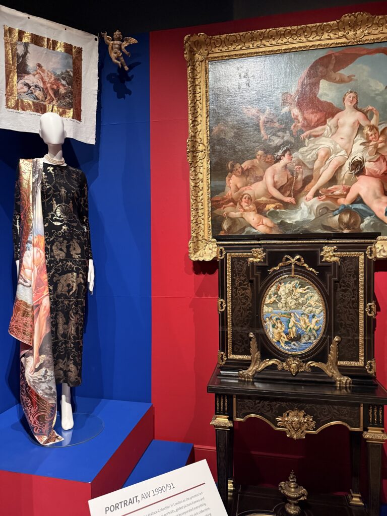 Photo of Vivienne Westwood creations taken by Joanna Long at the exhibition at The Bowes Museum, reviewed for Echoes In Ink 2026