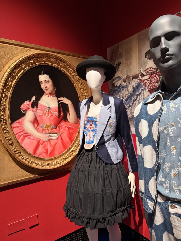 Photo of Vivienne Westwood creations taken by Joanna Long at the exhibition at The Bowes Museum, reviewed for Echoes In Ink 2026