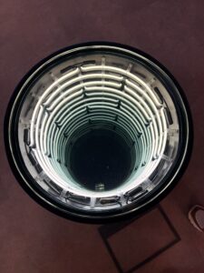 Photo of Iván Navarro's 'Manhole' 2010, installed in The Light, Durham as part of the Victory Over The Sun: Encounters With Light exhibition, August 2026