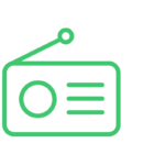 Icon representing broadcasting