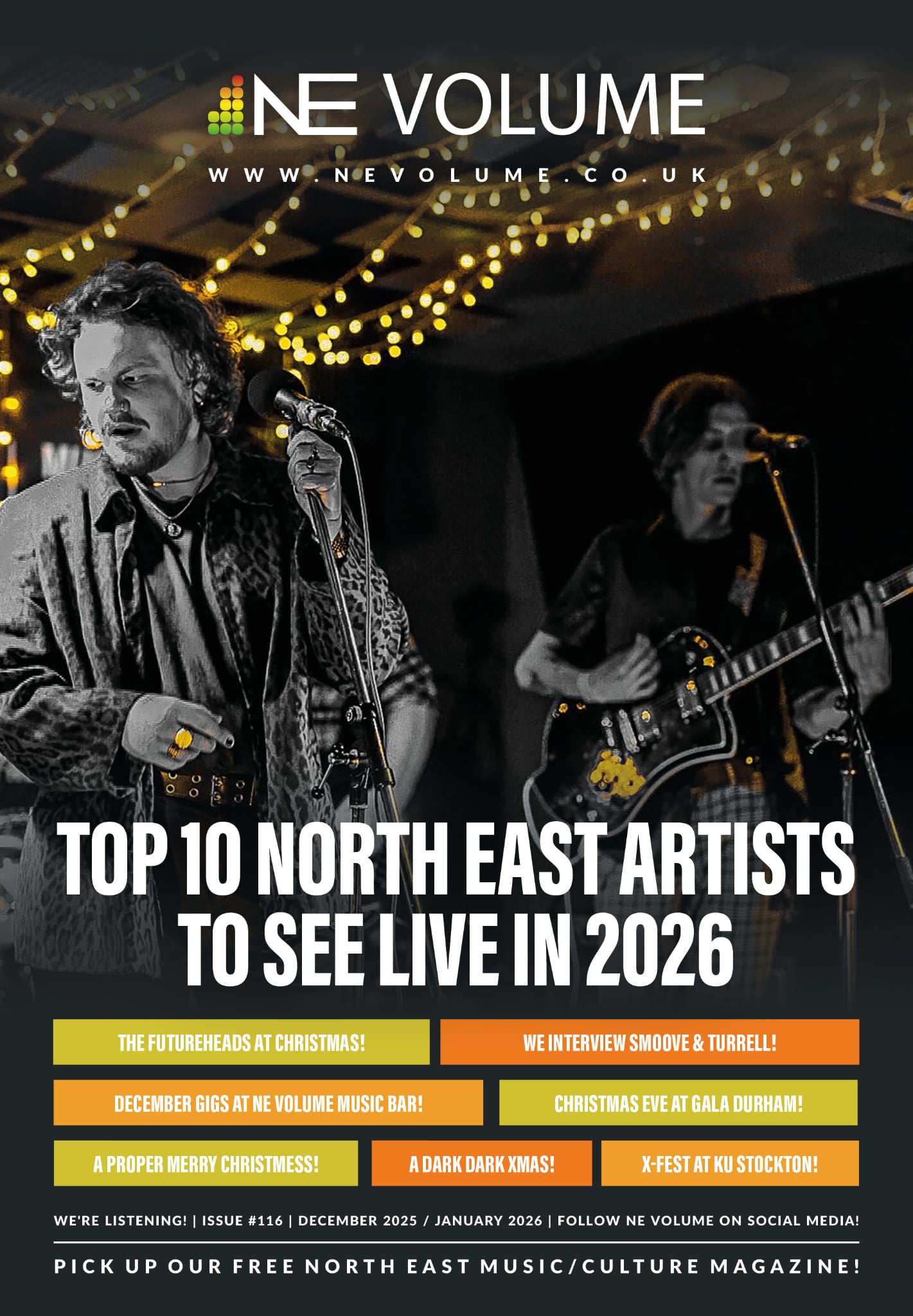 Ne Volume Magazine Front Cover for December 2025 / January 2026 edition